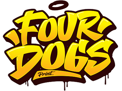 Four Dogs Print