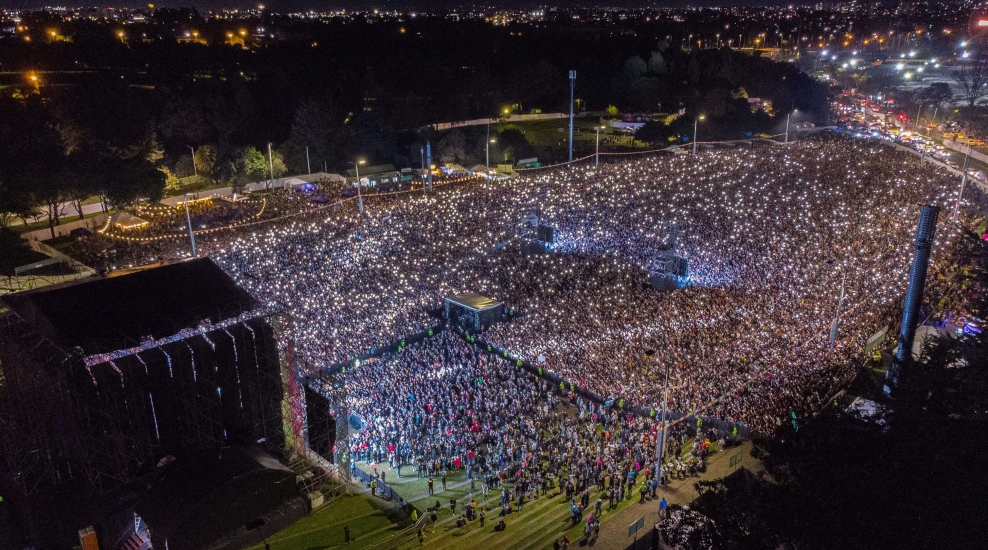 Foto de drone cierre de Salsa al Parque 20223