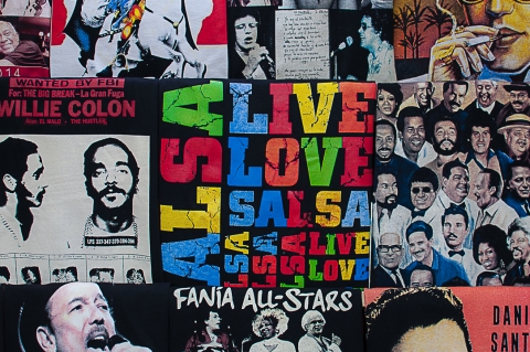 Collage de imágenes con estampados de salsa